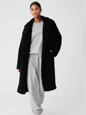 Alo Black Oversized Long Coat